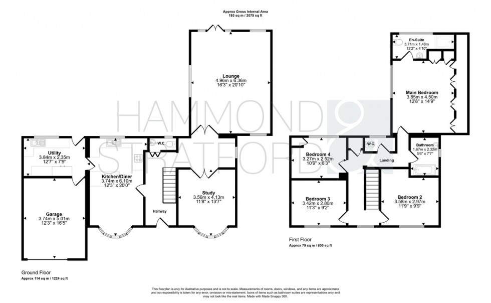 Floorplan for Cranleigh Rise, Eaton