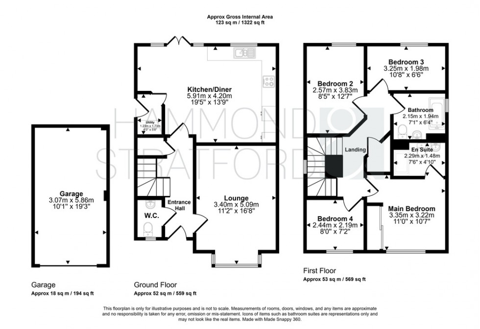 Floorplan for Harebell Road, Attleborough