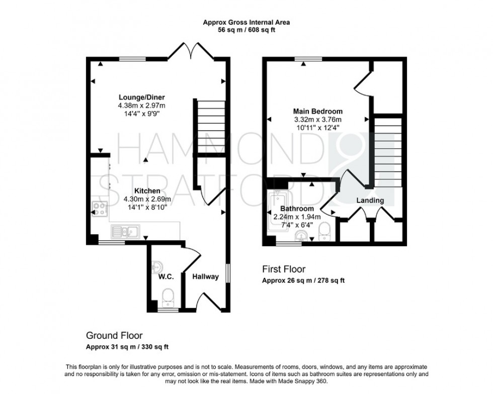 Floorplan for Branford Close, Cringleford