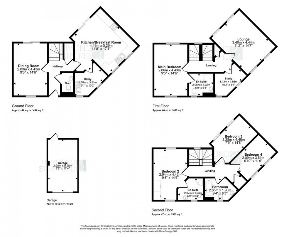 Floorplan for Honeysuckle Square, Wymondham