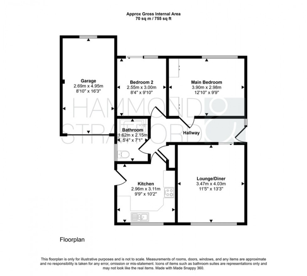 Floorplan for Poplar Way, Attleborough