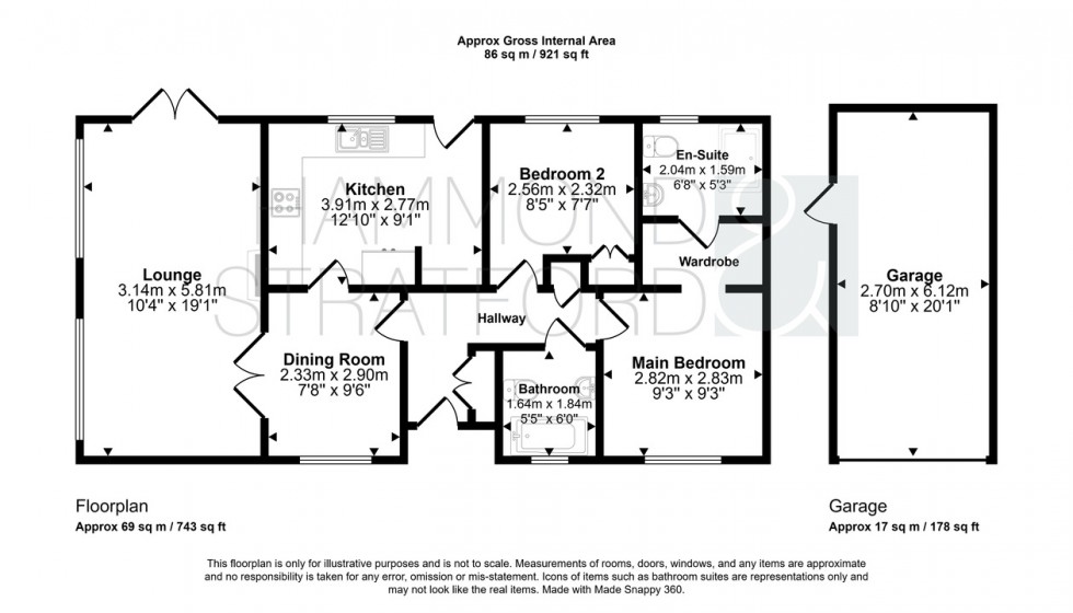 Floorplan for Bramble Close, Attleborough