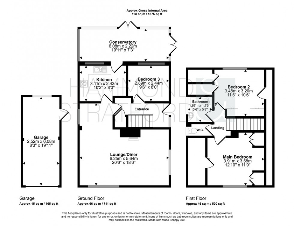 Floorplan for Kent Close, Attleborough