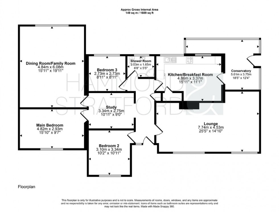 Floorplan for Mill Road, Marlingford