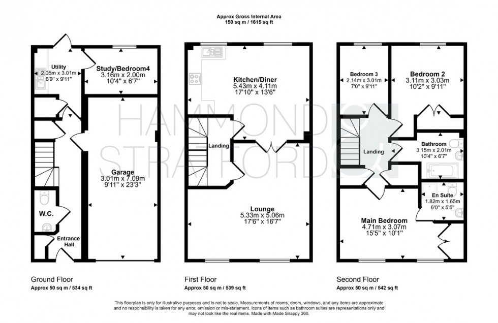Floorplan for Dunlin Drive, Wymondham