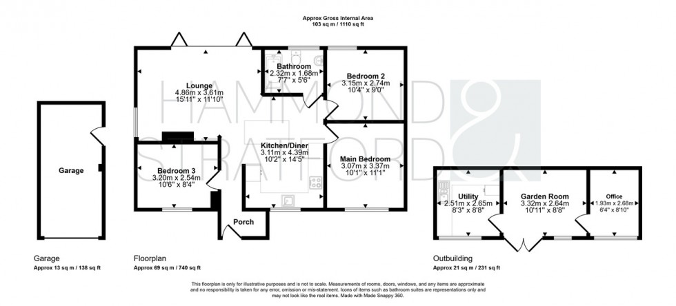 Floorplan for Firs Road, Hethersett