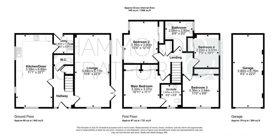 Floorplan for Bryony Way, Attleborough