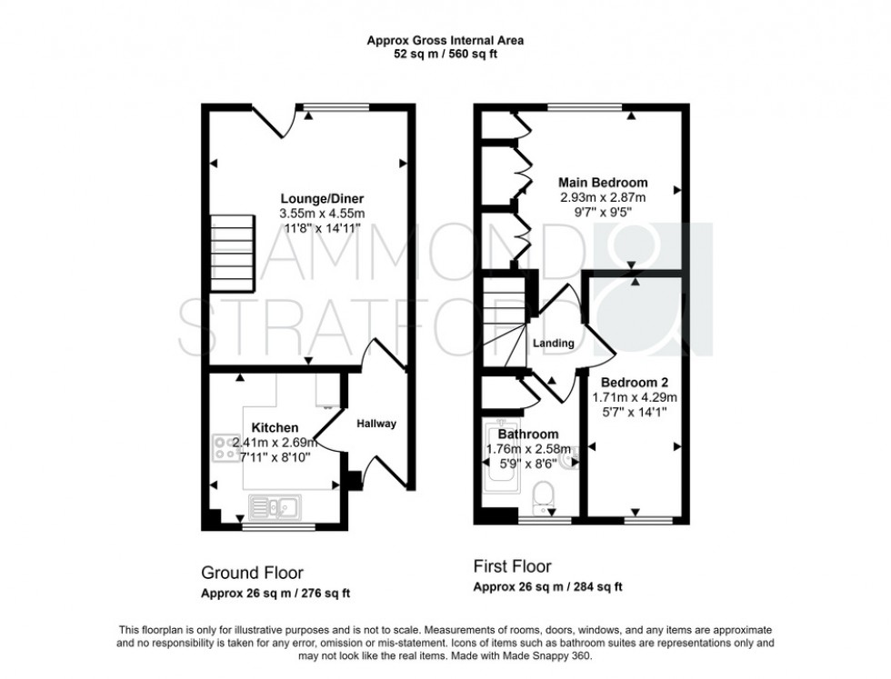 Floorplan for Willow Court, Attleborough