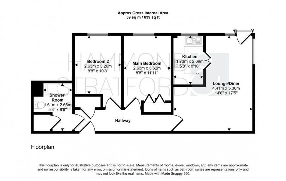 Floorplan for Royal Arch Court, Earlham Road