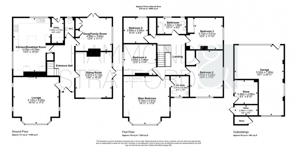 Floorplan for Mill Road, Loddon