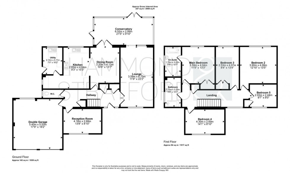 Floorplan for Quebec Close, Cringleford