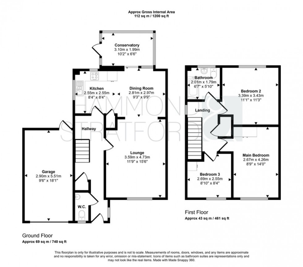 Floorplan for Priory Road, Hethersett
