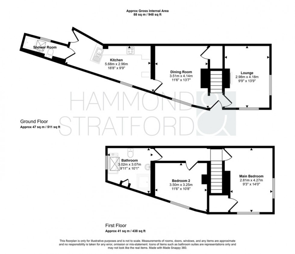 Floorplan for Elm Terrace, Wymondham