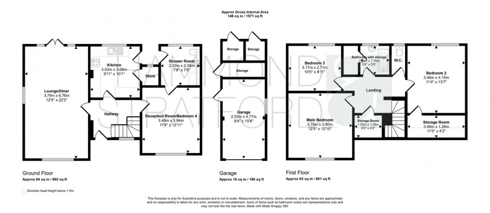 Floorplan for Welsford Road, Eaton Rise
