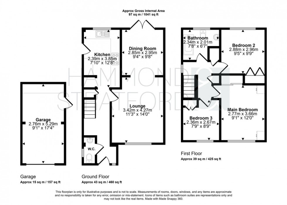 Floorplan for Edenside Drive, Attleborough