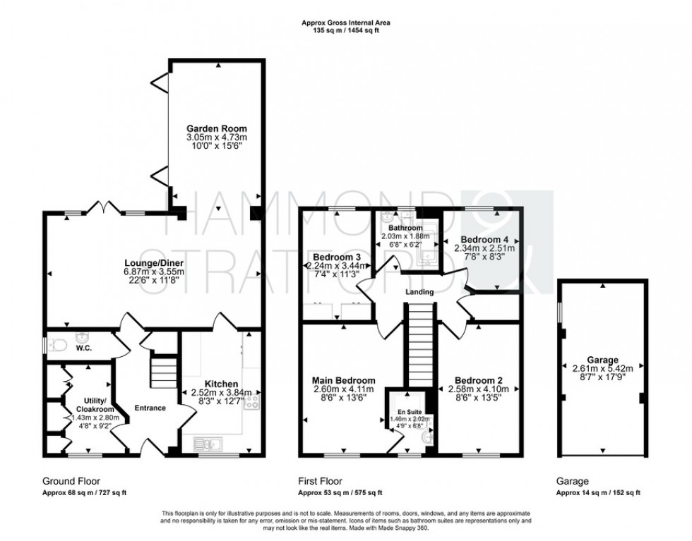 Floorplan for Honeysuckle Close, Cringleford