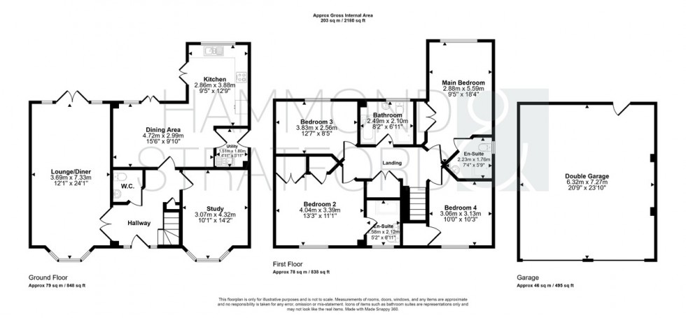 Floorplan for Bobbins Way, Swardeston