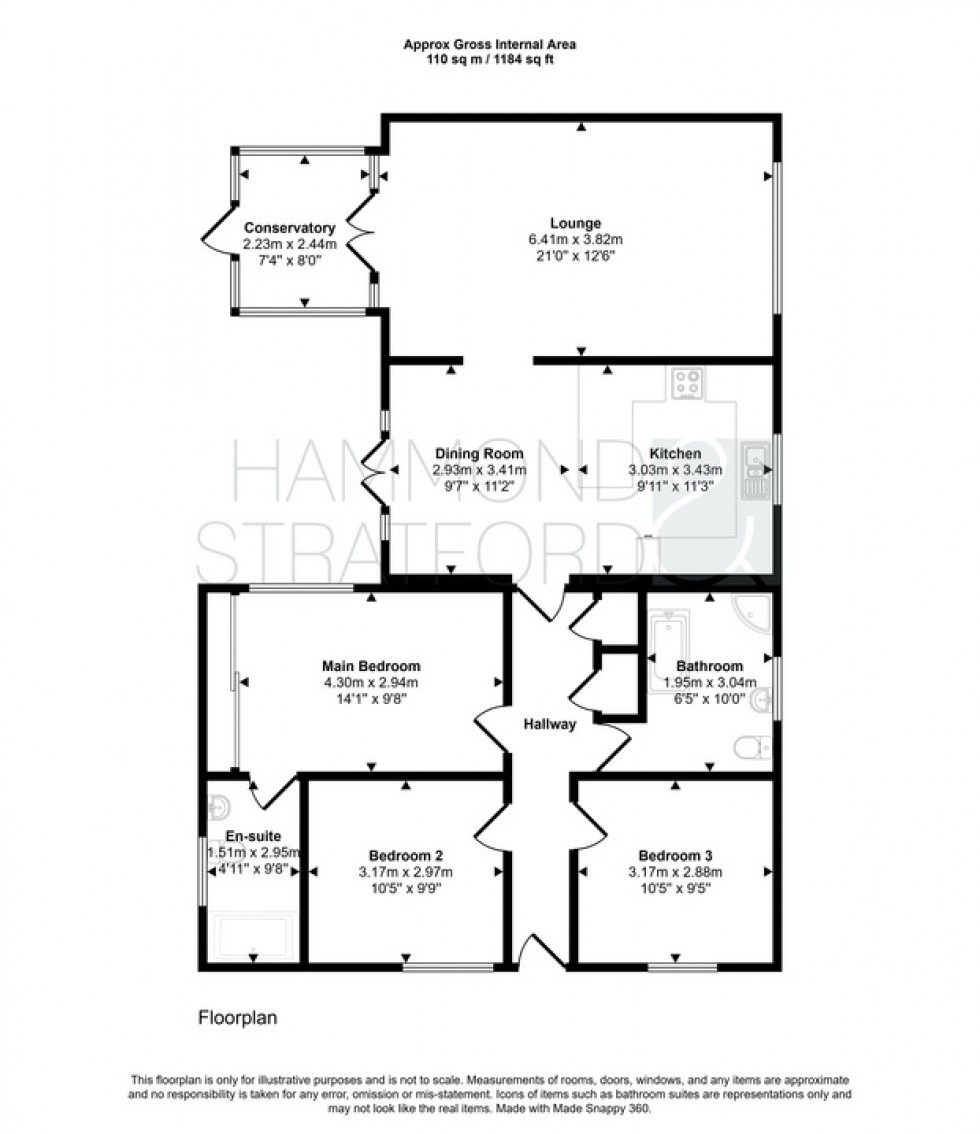 Floorplan for The Drift, Attleborough