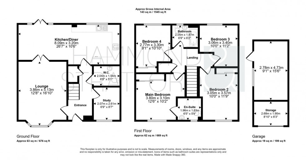 Floorplan for Sawyer Crescent, Hethersett