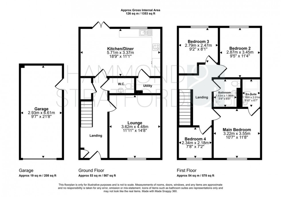 Floorplan for Aspen Drive, Wymondham