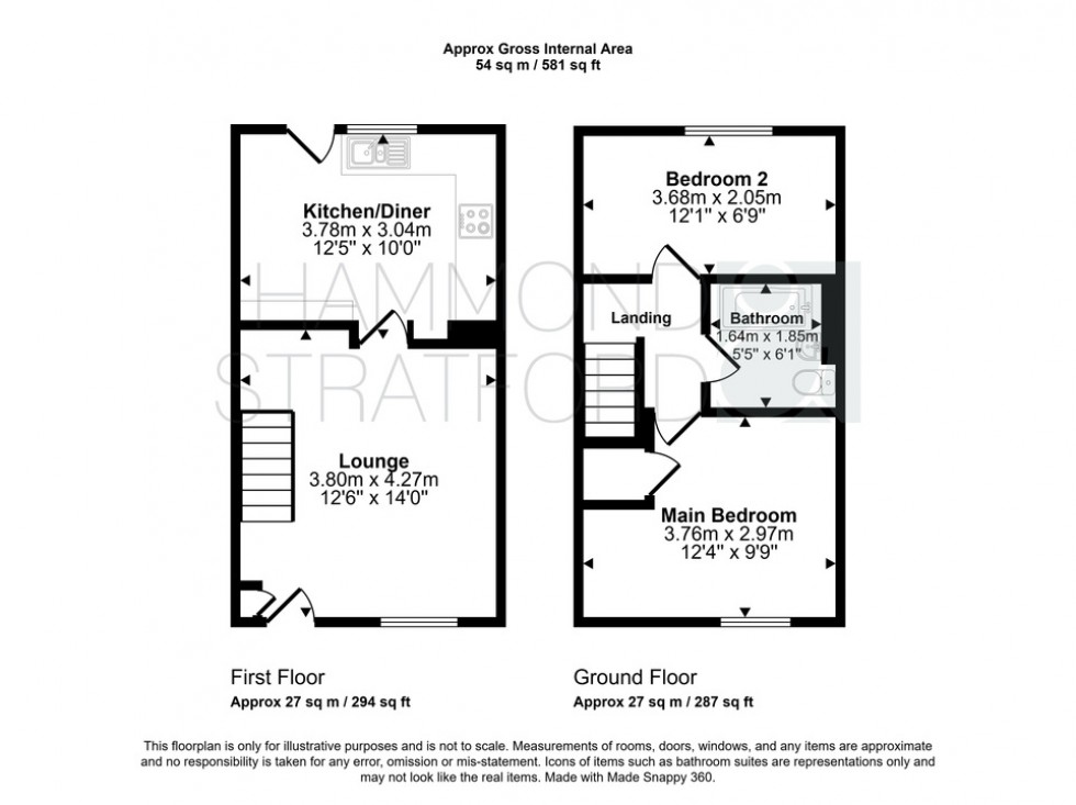 Floorplan for Thorpe Drive, Attleborough