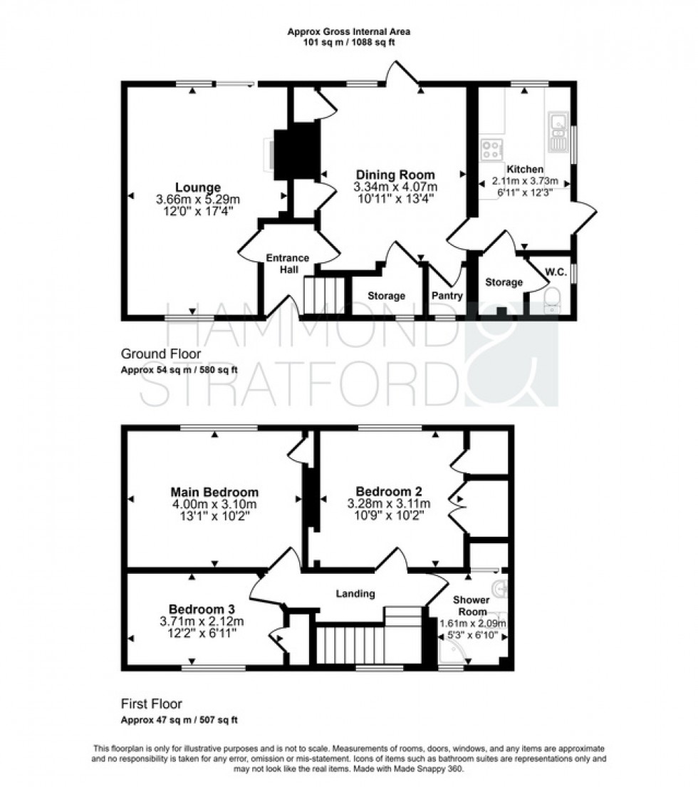 Floorplan for Wood Lane, Swardeston