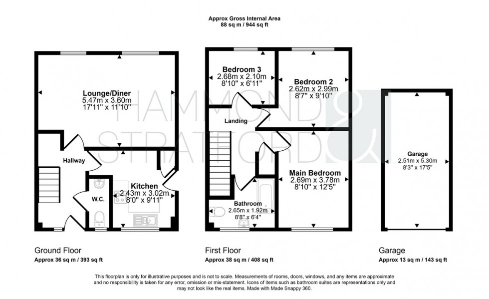 Floorplan for Plasset Drive, Attleborough