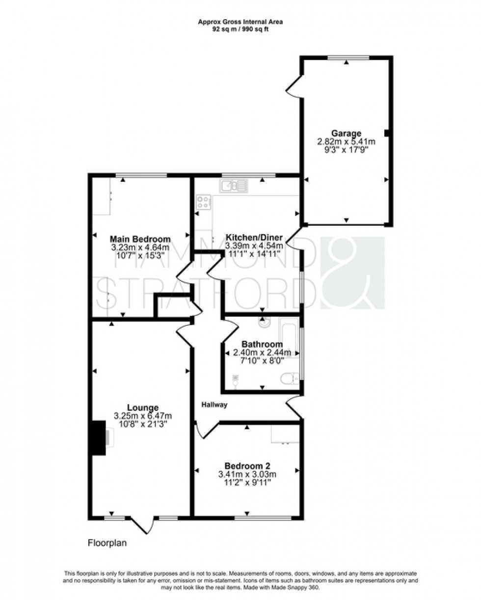 Floorplan for Park Drive, Hethersett