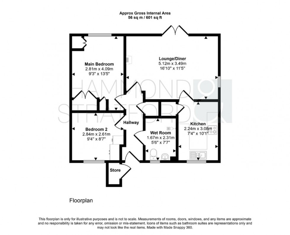 Floorplan for Rowan Gardens, Hethersett, Norfolk, NR9 3NB