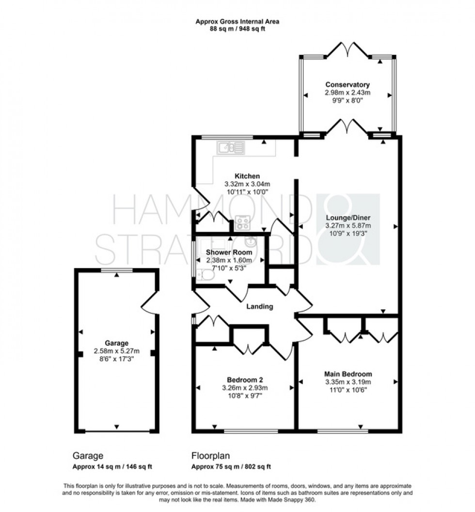 Floorplan for Beech Avenue, Attleborough