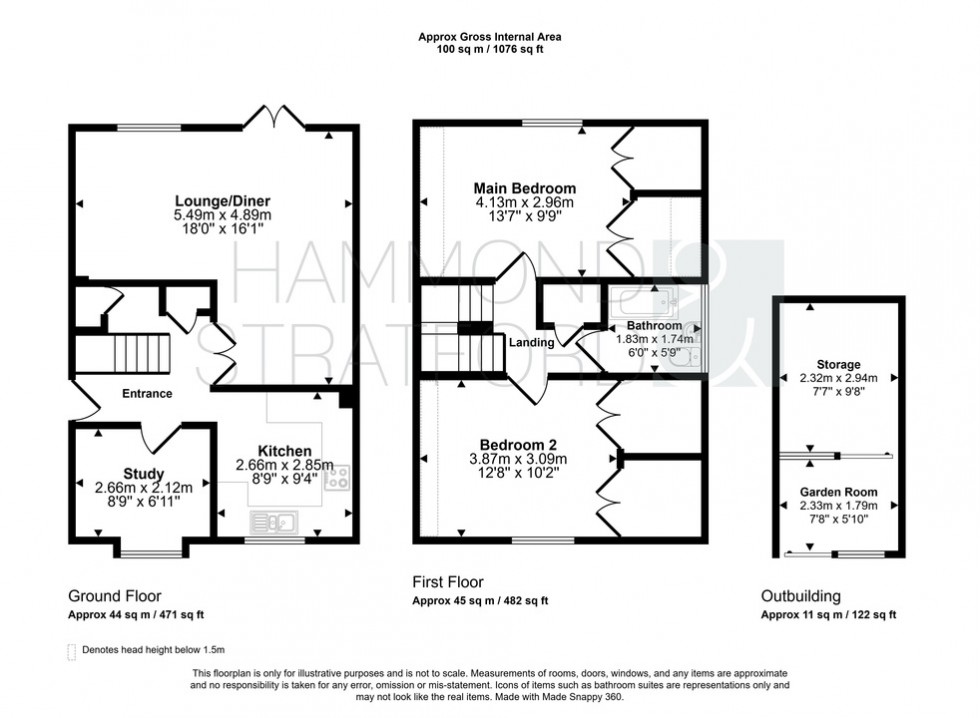 Floorplan for Owens Close, Long Stratton