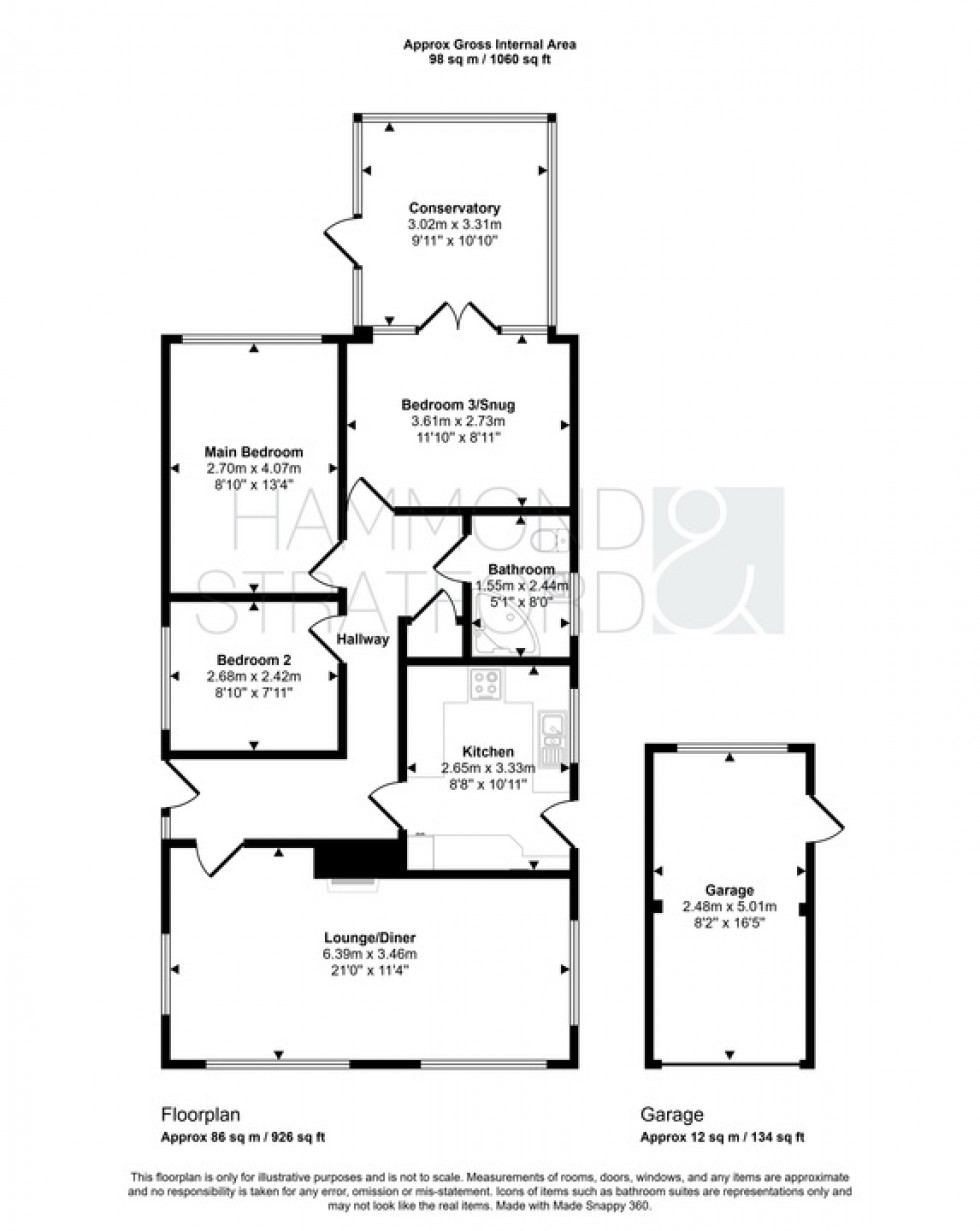 Floorplan for Arlington Gardens, Attleborough