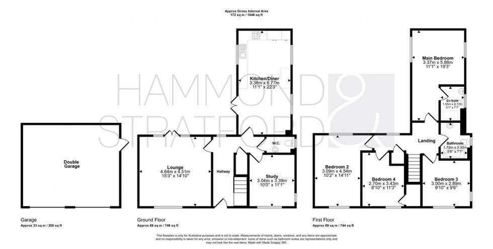 Floorplan for Bennett Crescent, Hethersett