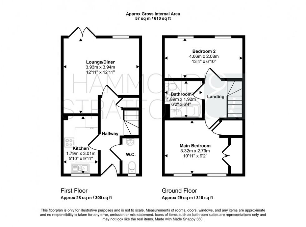 Floorplan for Lancaster Road, Attleborough