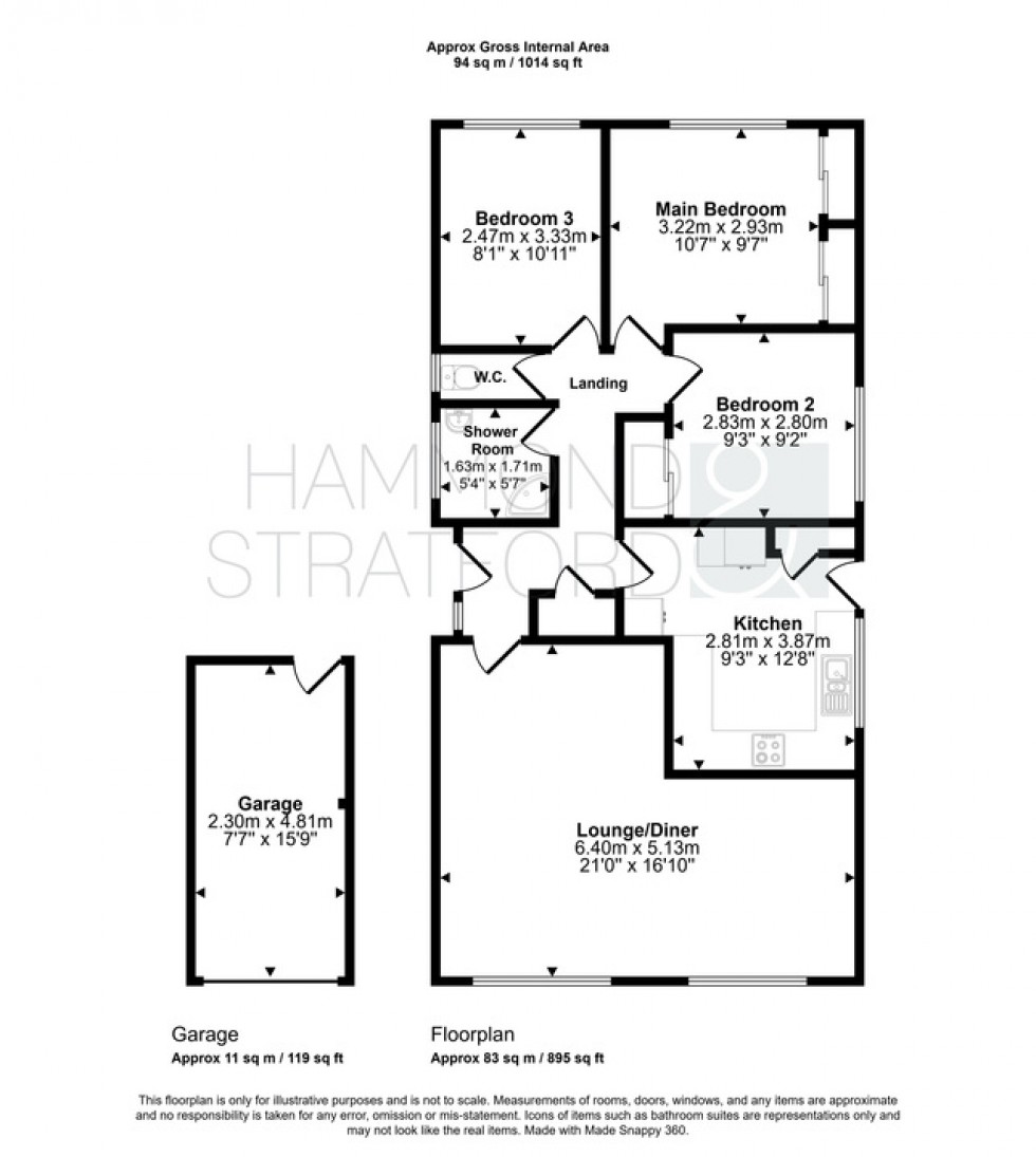 Floorplan for Poplar Way, Attleborough