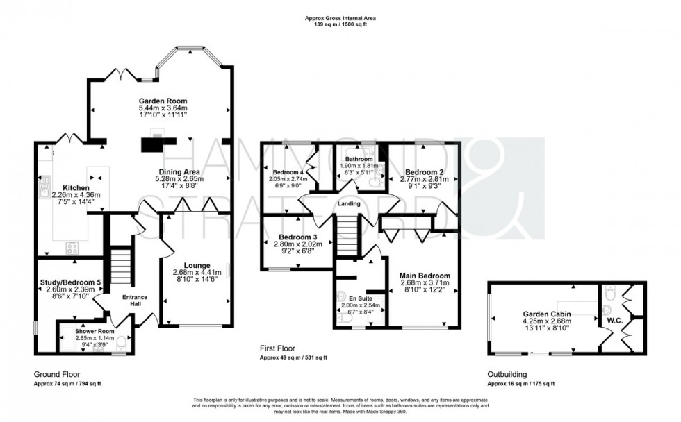 Floorplan for Back Lane, Hethersett