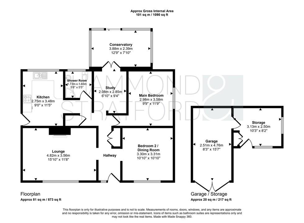 Floorplan for Sheffield Road, Wymondham