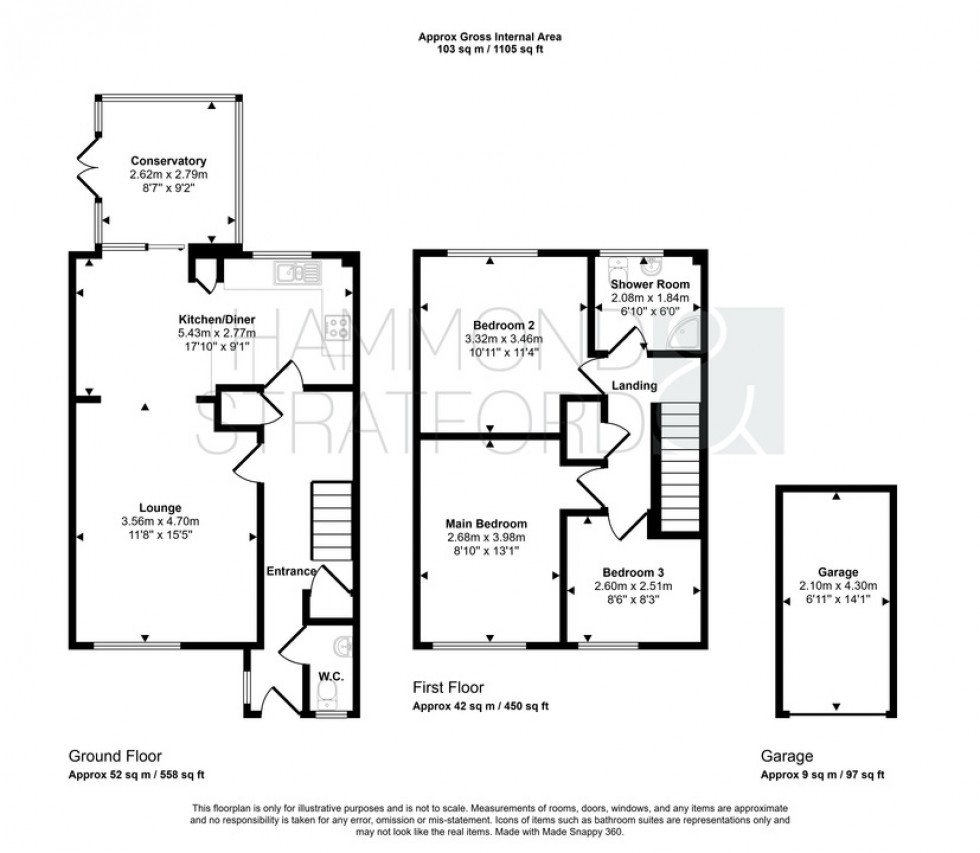 Floorplan for Priory Close, Hethersett