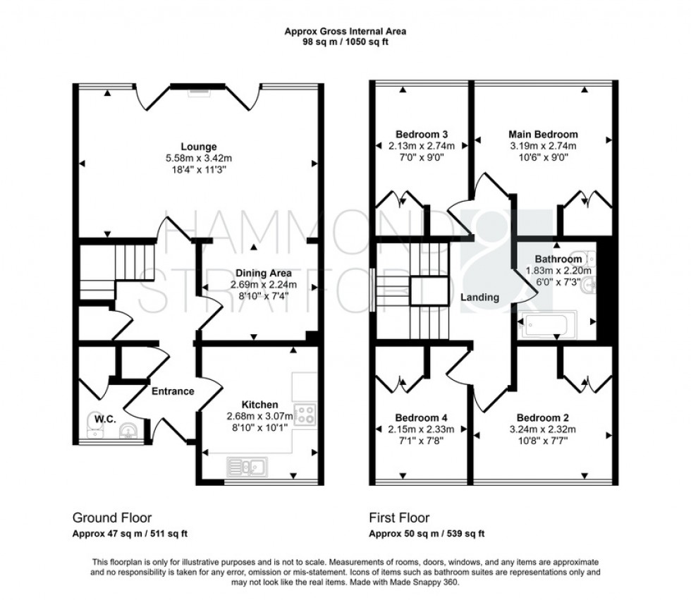 Floorplan for The Walnuts, Eaton