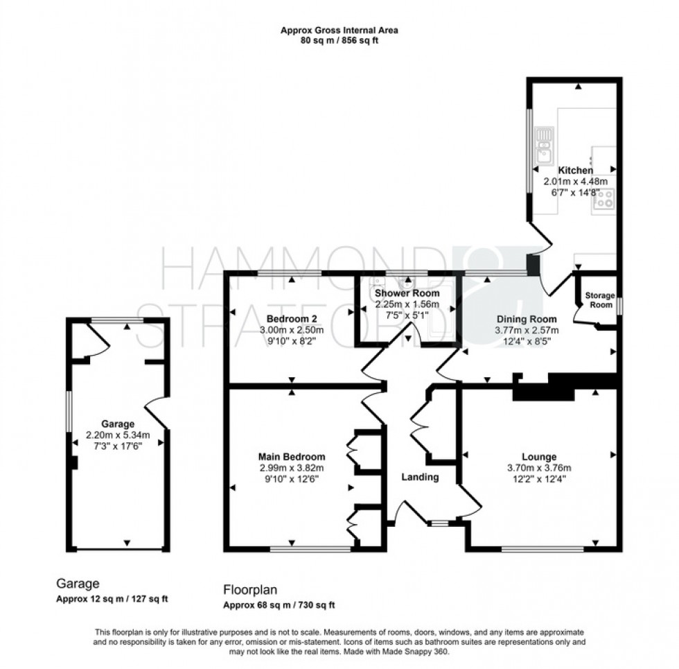 Floorplan for School Lane, Little Melton