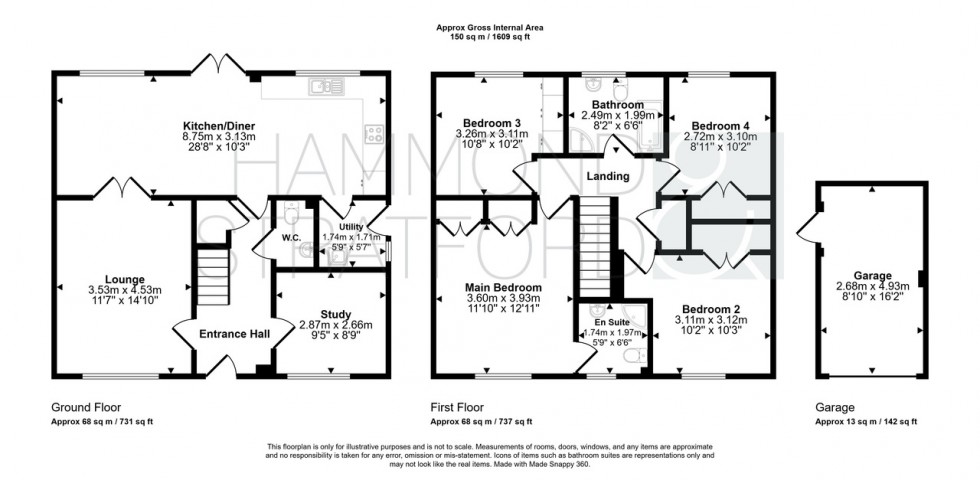Floorplan for Sidings Drive, Eccles