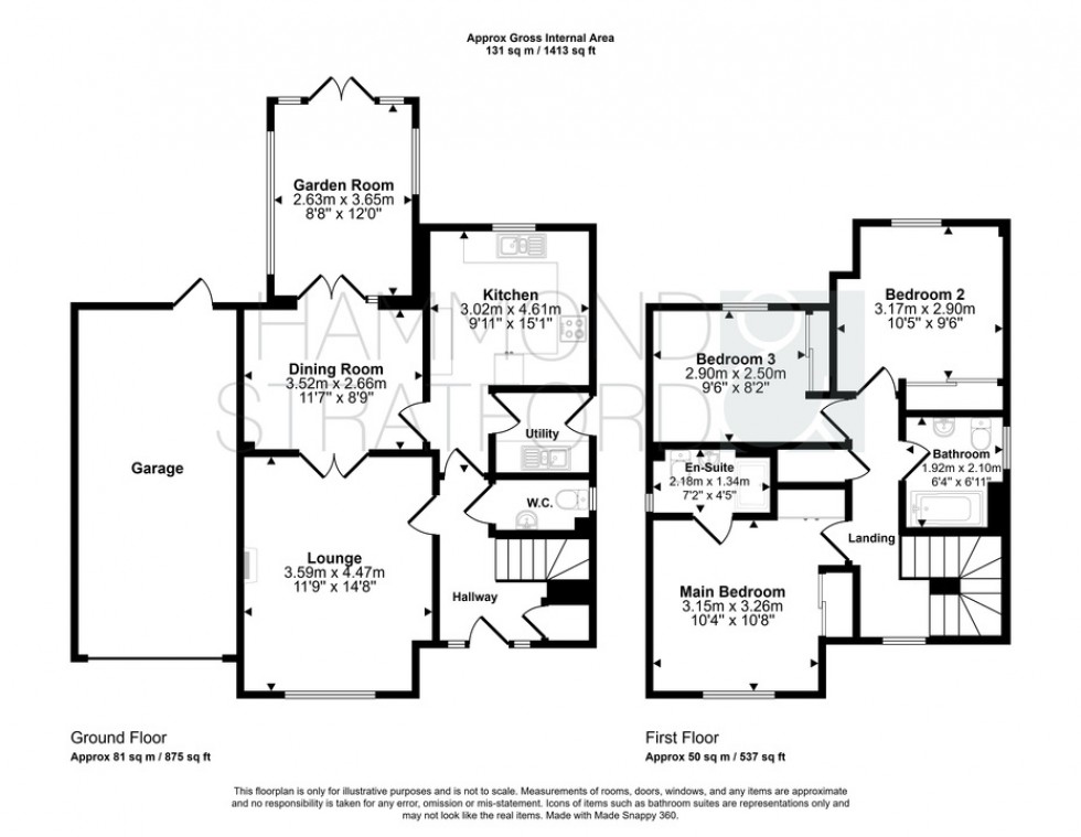 Floorplan for Eddington Way, Easton