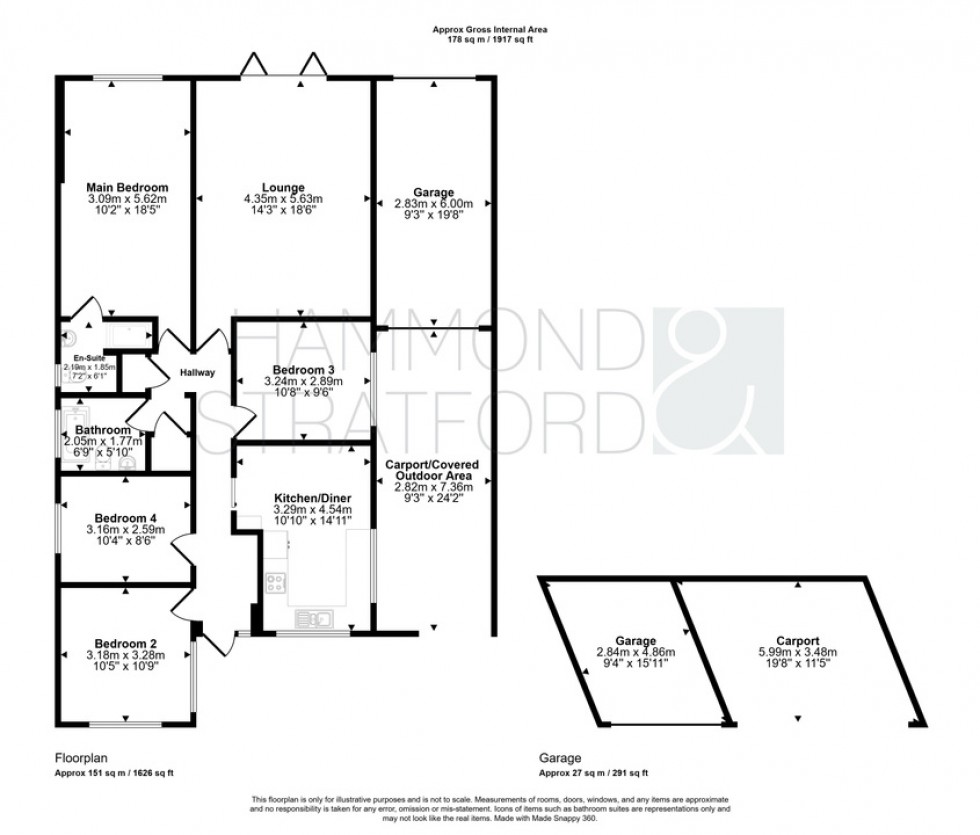 Floorplan for Hargham Road, Attleborough