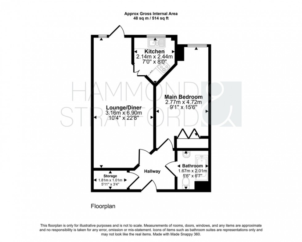 Floorplan for Hanbury Court, Thetford