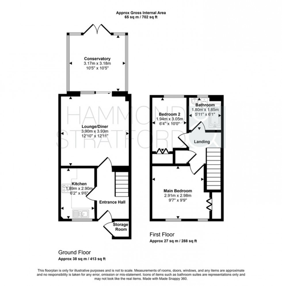 Floorplan for Worcester Way, Attleborough