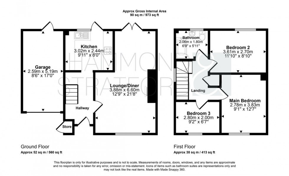 Floorplan for Lindford Drive, Eaton