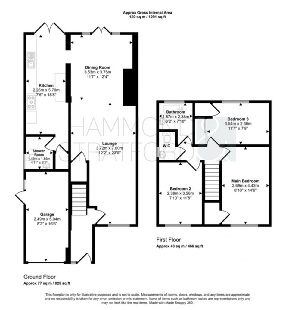 Floorplan for Harvey Close, Hethersett