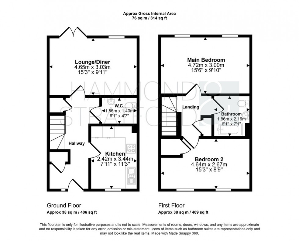 Floorplan for Carnation Close, Attleborough