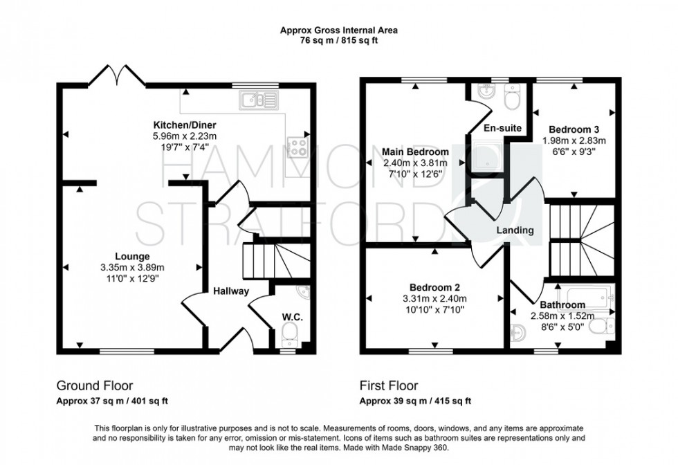 Floorplan for Poppy Street, Wymondham