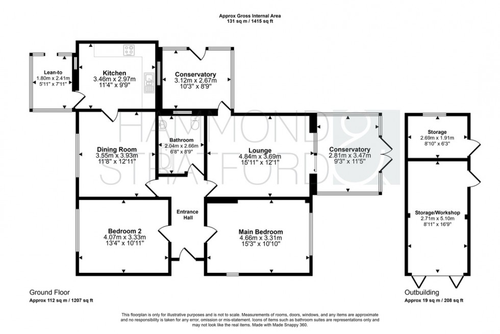 Floorplan for Mill Road, Barnham Broom
